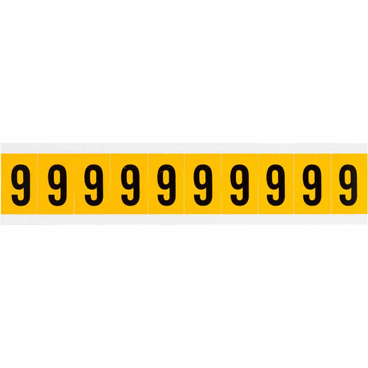 1 in Vinyl N&L Black on Yellow 9 10/PK