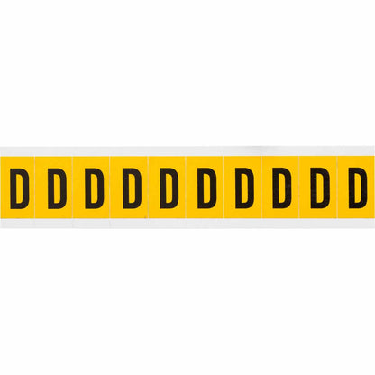1 in Vinyl N&L Black on Yellow D 10/PK