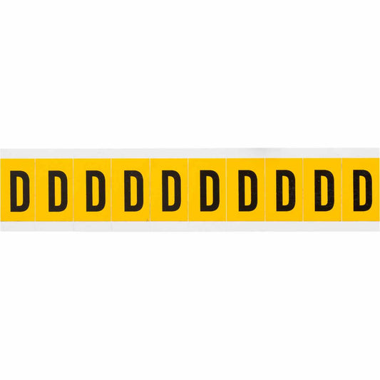 1 in Vinyl N&L Black on Yellow D 10/PK