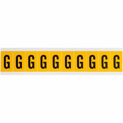 1 in Vinyl N&L Black on Yellow G 10/PK