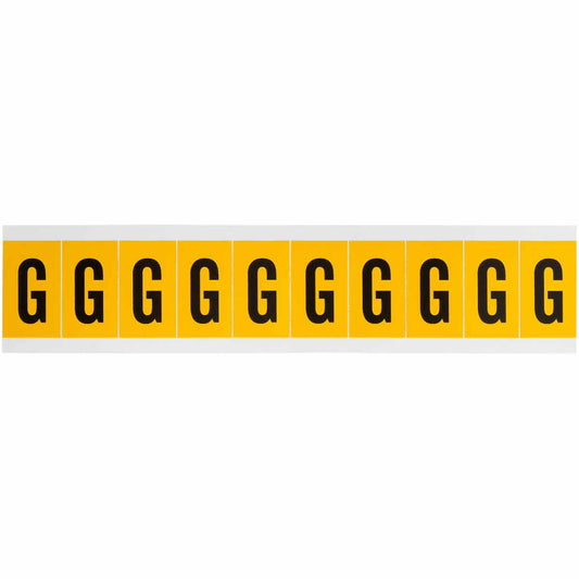 1 in Vinyl N&L Black on Yellow G 10/PK