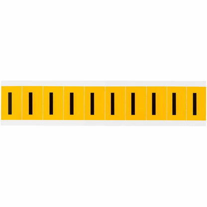 1 in Vinyl N&L Black on Yellow I 10/PK