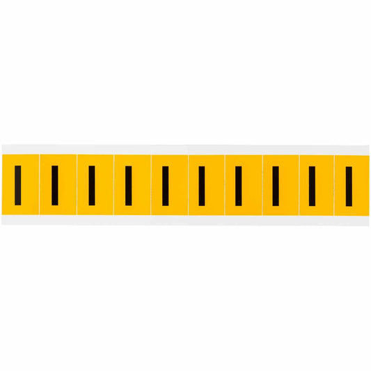 1 in Vinyl N&L Black on Yellow I 10/PK