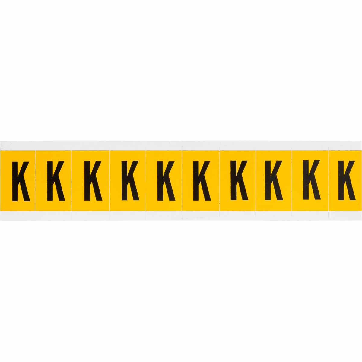 1 in Vinyl N&L Black on Yellow K 10/PK