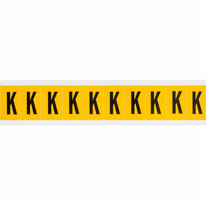 1 in Vinyl N&L Black on Yellow K 10/PK