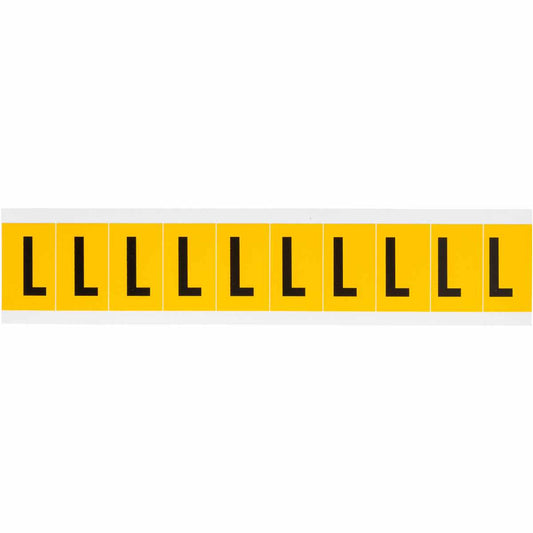 1 in Vinyl N&L Black on Yellow L 10/PK