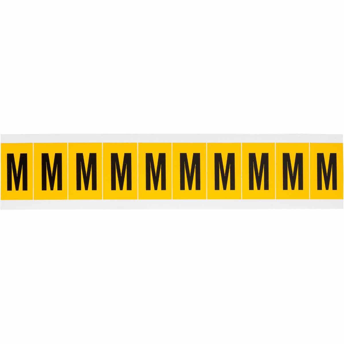1 in Vinyl N&L Black on Yellow M 10/PK