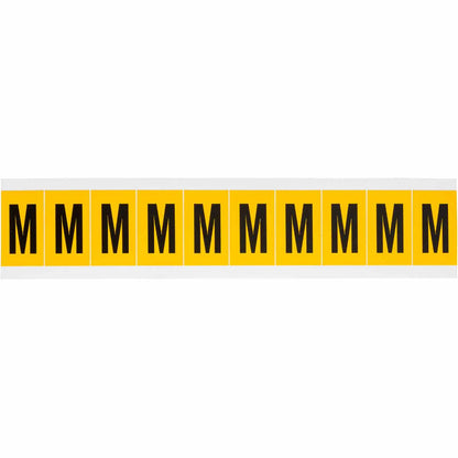 1 in Vinyl N&L Black on Yellow M 10/PK