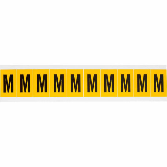 1 in Vinyl N&L Black on Yellow M 10/PK
