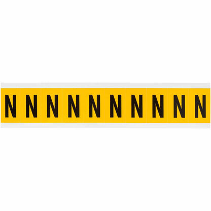 1 in Vinyl N&L Black on Yellow N 10/PK