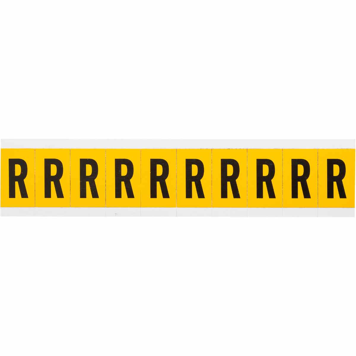 1 in Vinyl N&L Black on Yellow R 10/PK