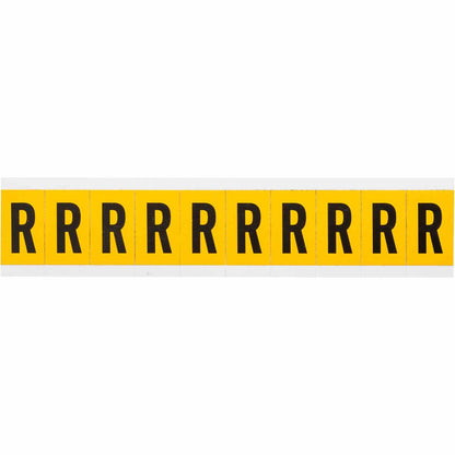 1 in Vinyl N&L Black on Yellow R 10/PK