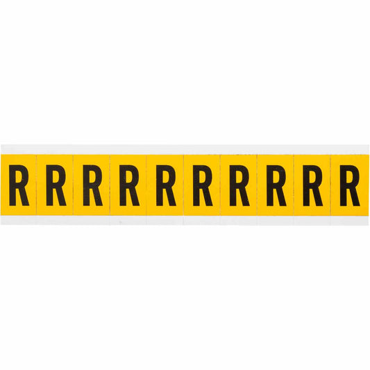 1 in Vinyl N&L Black on Yellow R 10/PK