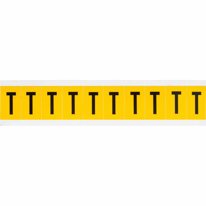 1 in Vinyl N&L Black on Yellow T 10/PK