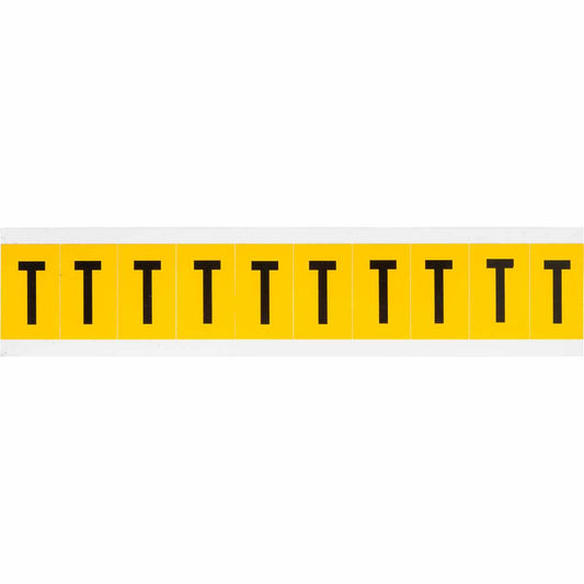 1 in Vinyl N&L Black on Yellow T 10/PK