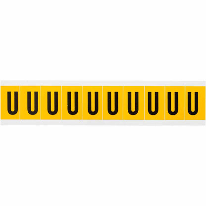 1 in Vinyl N&L Black on Yellow U 10/PK