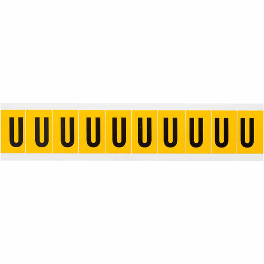 1 in Vinyl N&L Black on Yellow U 10/PK