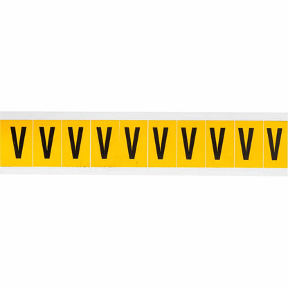 1 in Vinyl N&L Black on Yellow V 10/PK