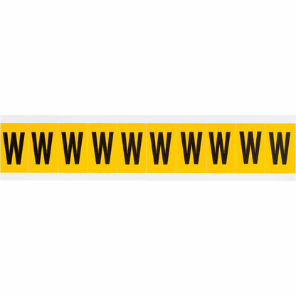1 in Vinyl N&L Black on Yellow W 10/PK