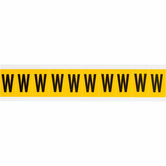 1 in Vinyl N&L Black on Yellow W 10/PK