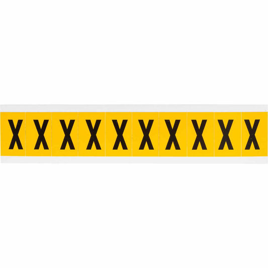 1 in Vinyl N&L Black on Yellow X 10/PK