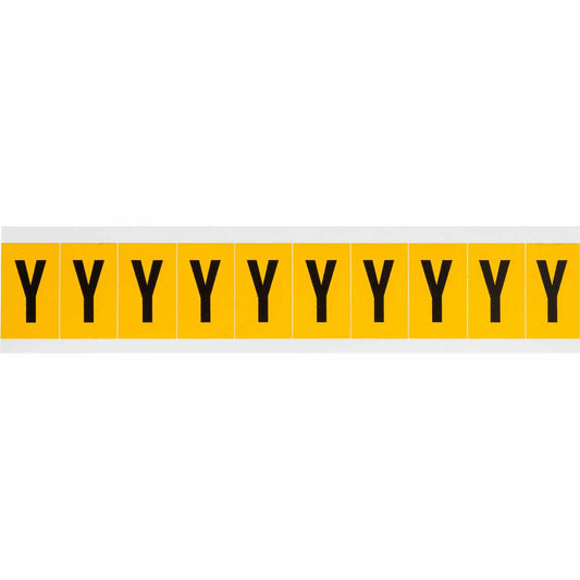 1 in Vinyl N&L Black on Yellow Y 10/PK