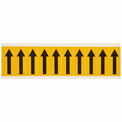 1.938" Vinyl N&L BK on YL Arrow 10/PK