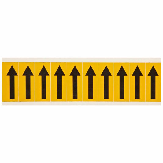 1.938" Vinyl N&L BK on YL Arrow 10/PK