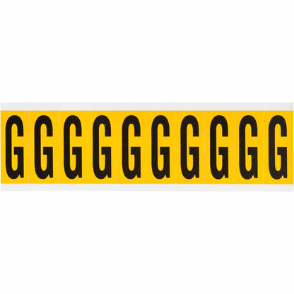 1.938 in Vinyl N&L BK on YL G 10/PK