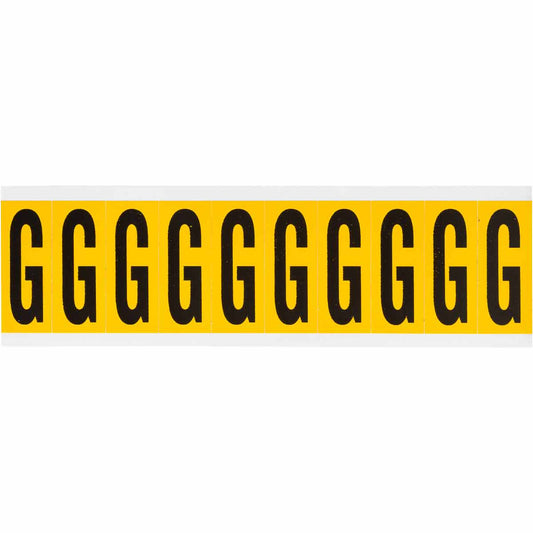 1.938 in Vinyl N&L BK on YL G 10/PK