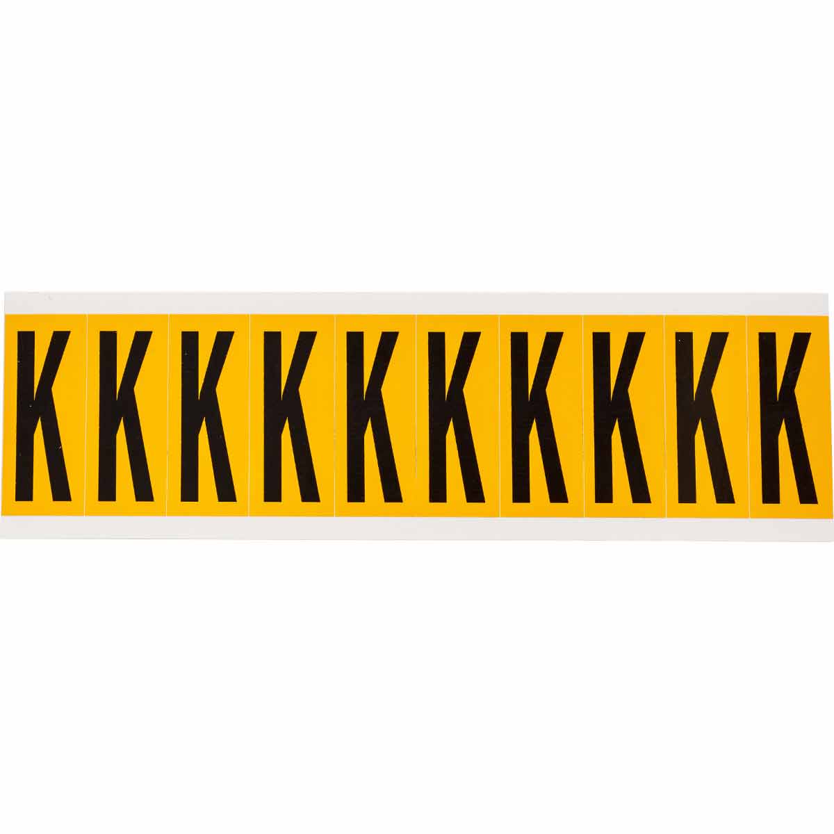 1.938 in Vinyl N&L BK on YL K 10/PK