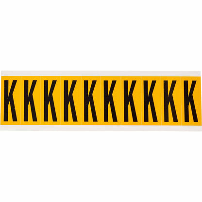 1.938 in Vinyl N&L BK on YL K 10/PK