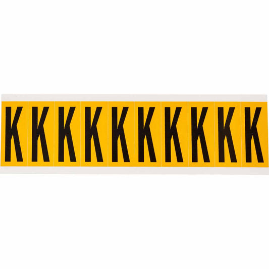 1.938 in Vinyl N&L BK on YL K 10/PK