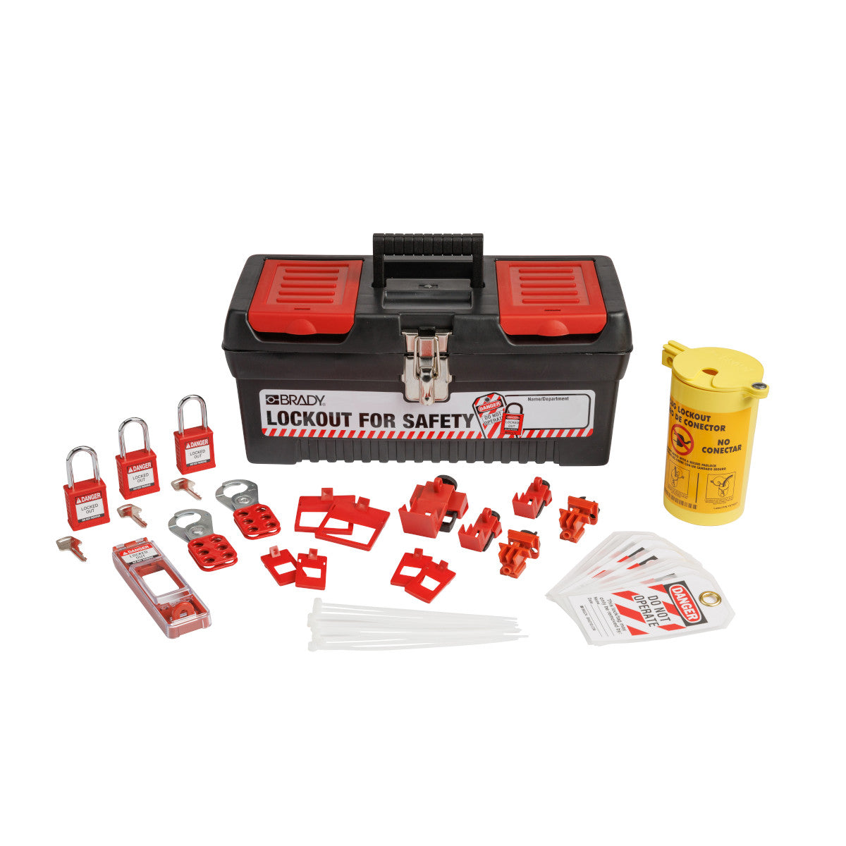 ELEC LOTO KT w/Nylon Padlocks in Toolbox