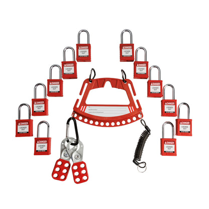 Lock Carrier W/ KD Nylon Padlocks Red