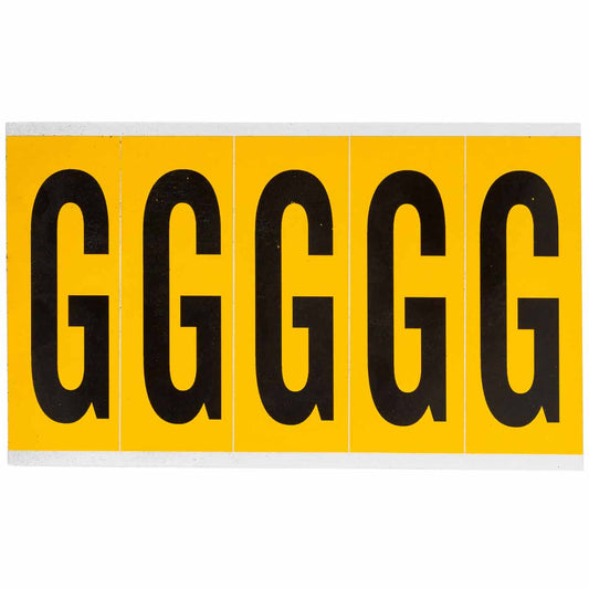 3.875 in Vinyl N&L BK on YL G 5/PK