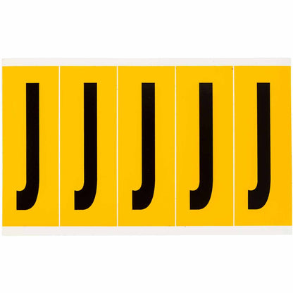 3.875 in Vinyl N&L BK on YL J 5/PK