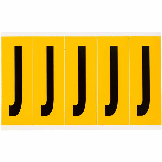 3.875 in Vinyl N&L BK on YL J 5/PK