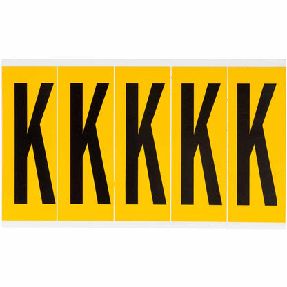 3.875 in Vinyl N&L BK on YL K 5/PK
