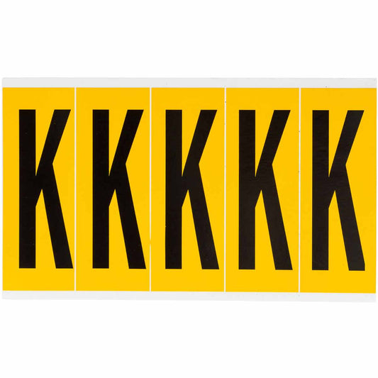 3.875 in Vinyl N&L BK on YL K 5/PK