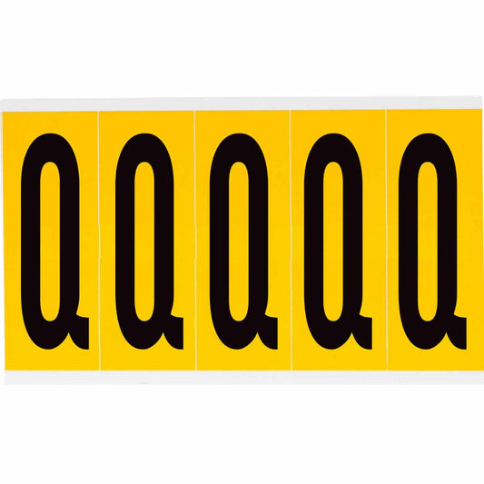 3.875 in Vinyl N&L BK on YL Q 5/PK