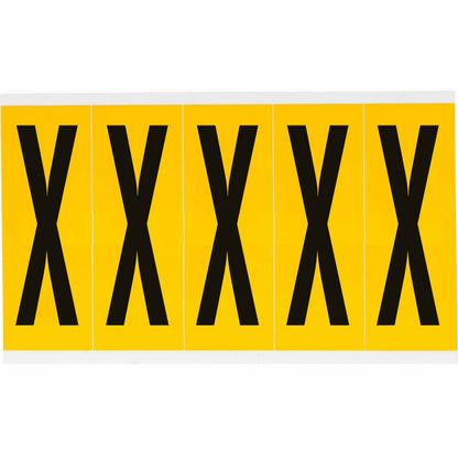 3.875 in Vinyl N&L BK on YL X 5/PK