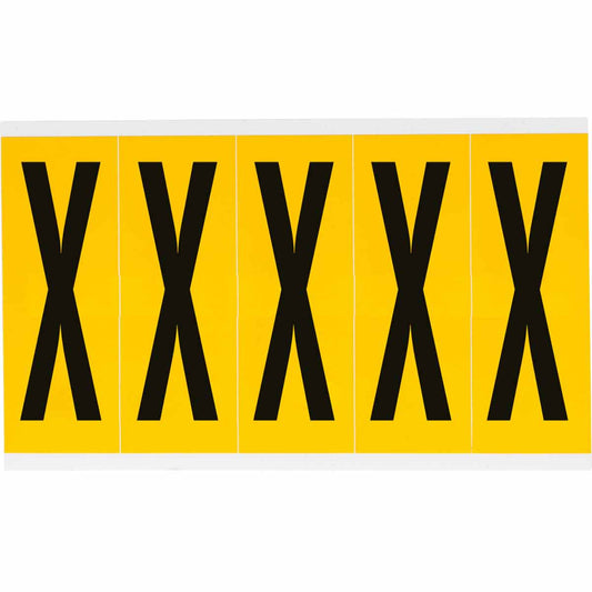 3.875 in Vinyl N&L BK on YL X 5/PK