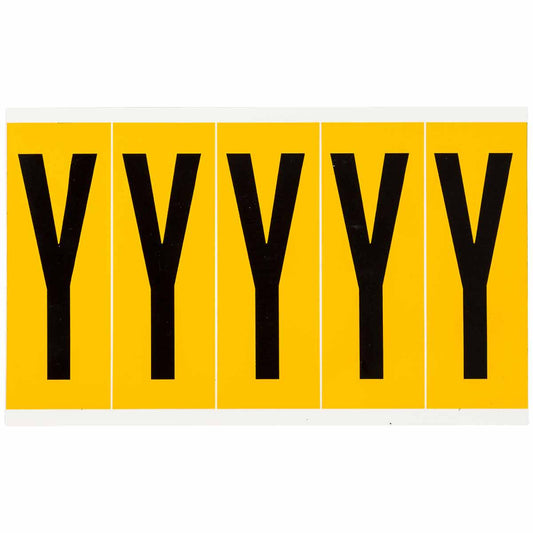 3.875 in Vinyl N&L BK on YL Y 5/PK