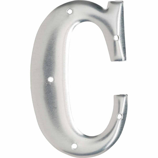 3" Aluminum Embossed N&L Silver C 10/PK
