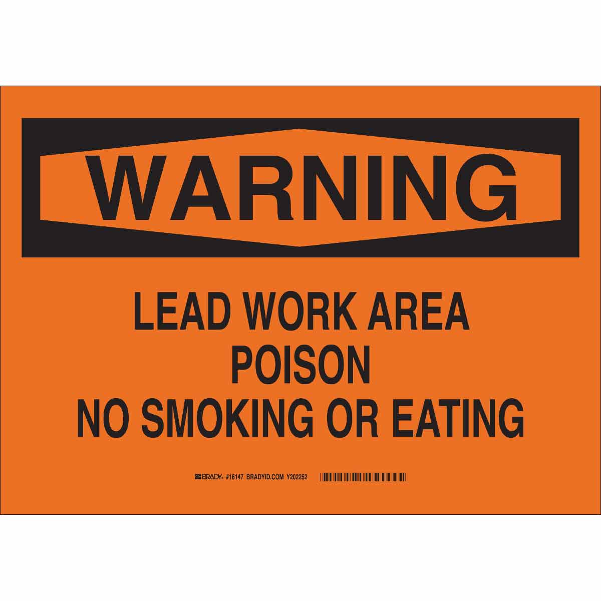 B946 SAFETY SIGNS BLK/ORG