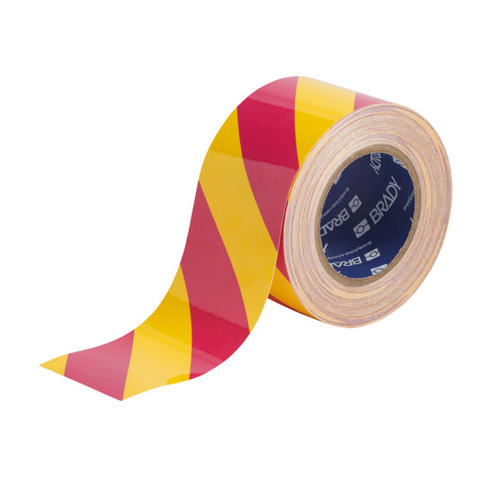 Floor Tape 3" W x 100' L Polyester MG/YL