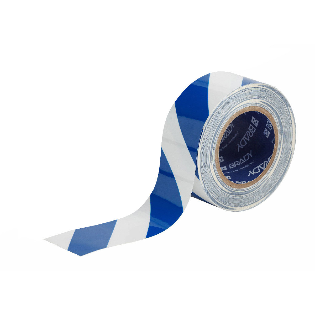 Floor Tape 2" W x 100' L Polyester BL/WH