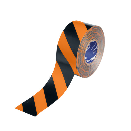 Floor Marking Tape 3inx100ft BLK/ORG