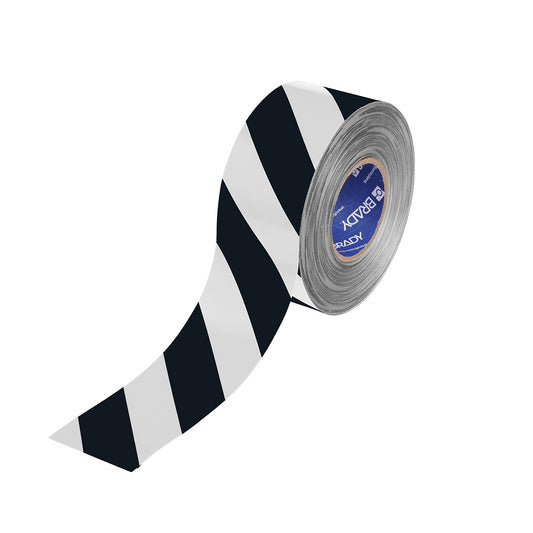 Floor Marking Tape 3inx100ft Black/White